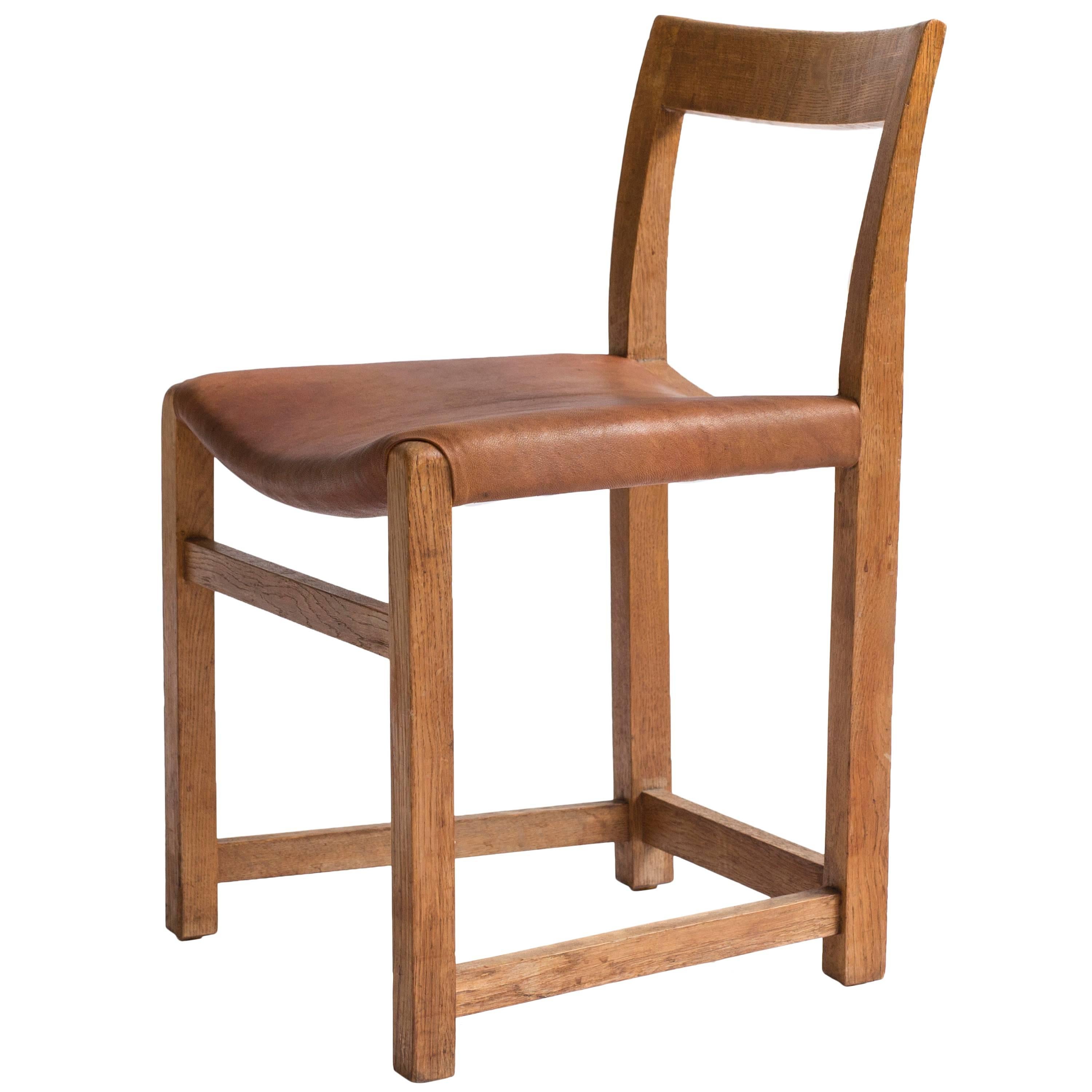 Rare Mogens Lassen Oak Side Chair, 1934