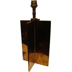 Jean-Michel Frank Croissillon Art Deco Bronze Table Lamp, circa 1935