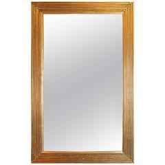 19th Century Giltwood Reeded Mirror
