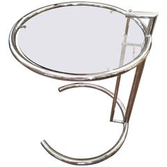 Eileen Gray Adjustable Chrome Side Table