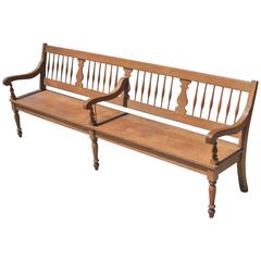Antique 19th Century Monumental Country Settle/Bench