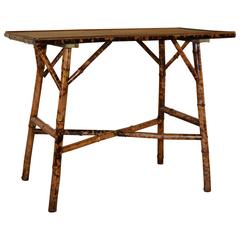19th Century French Bamboo Console Table