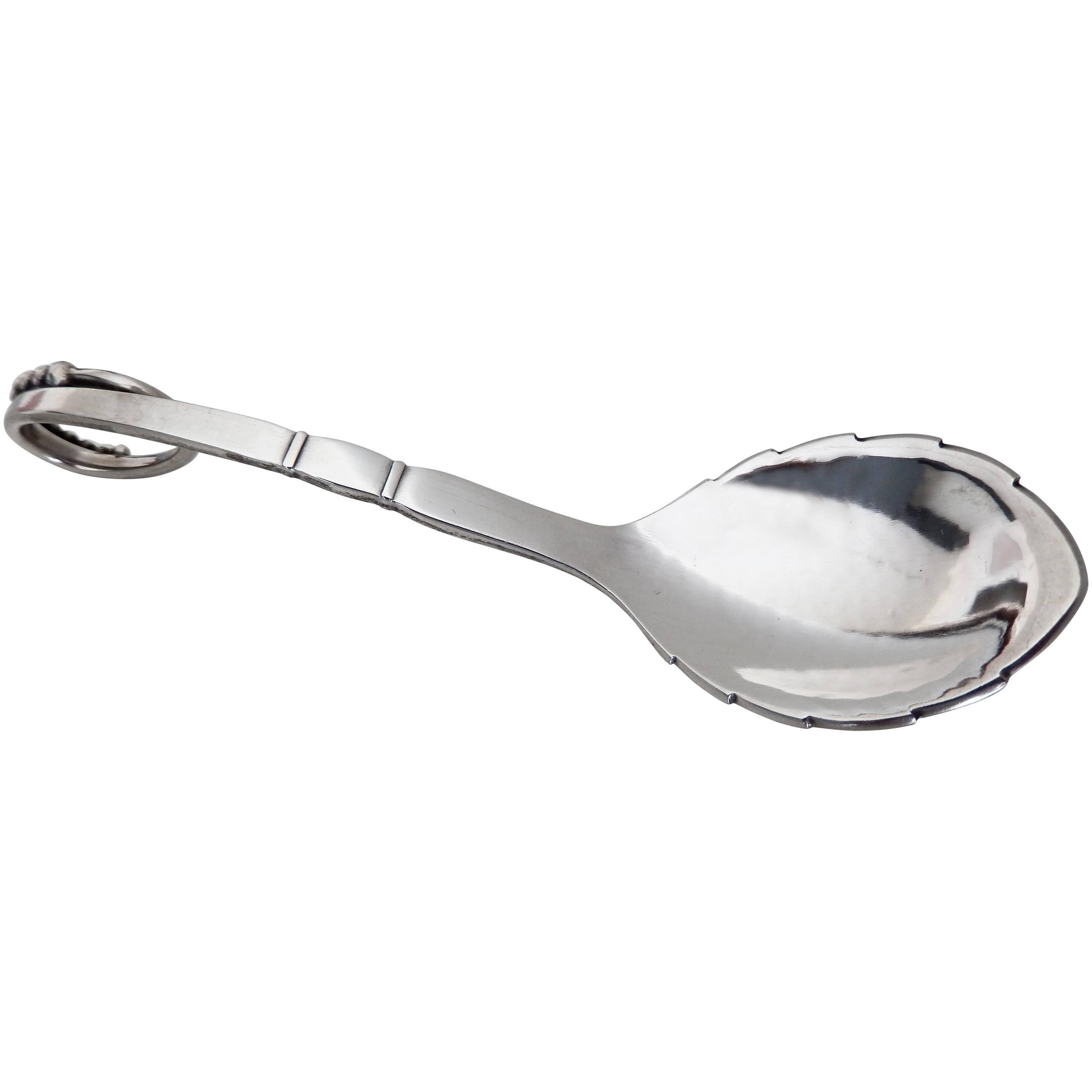 Early Jensen Sterling Silver Jam Spoon, circa 1916