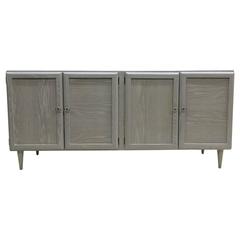 Mid-Century Little Grey Cerused Credenza, Chest of Drawers