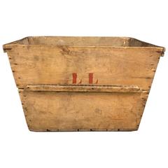 French Antique Wooden Grape Box Used for Wine and Champagne, 19th Century