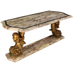 20th Century Italia Coffee Table in Inlaid Marble