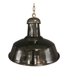 Antique Industrial Enamel Factory Light
