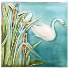 Swan, Dragonfly and Lotus Art Nouveau Tile Collection, Beautiful Blue  FREE SHIP