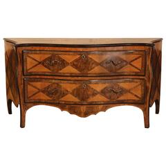 Very Rare and Important Inlaid Italian Chest of Drawers, Parma, 1745