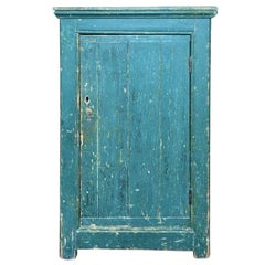 Vintage Green Single Door Cupboard