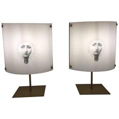 Pair of 1980 Piero Fornasetti Table Lamps