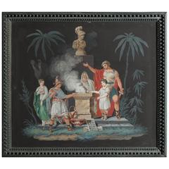 19th Century Continental Gouache of Allegorical Scene "Painting" 11