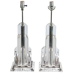 Designer Lucite Lamps