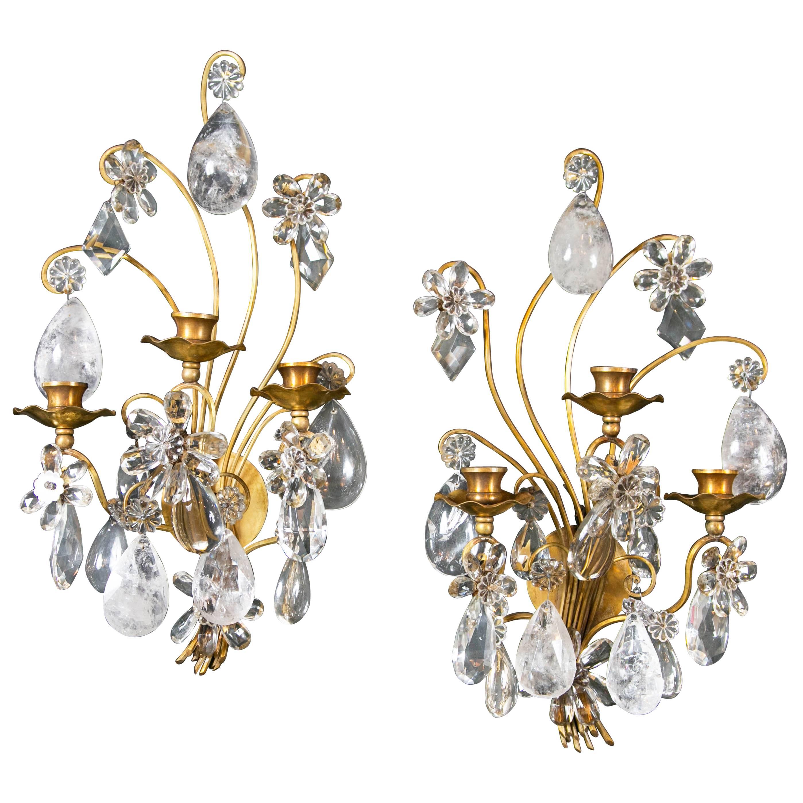 Rock Crystal Sconces Bagues For Sale