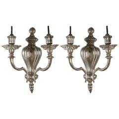 Caldwell Silver Plated Sconces, circa 1920s