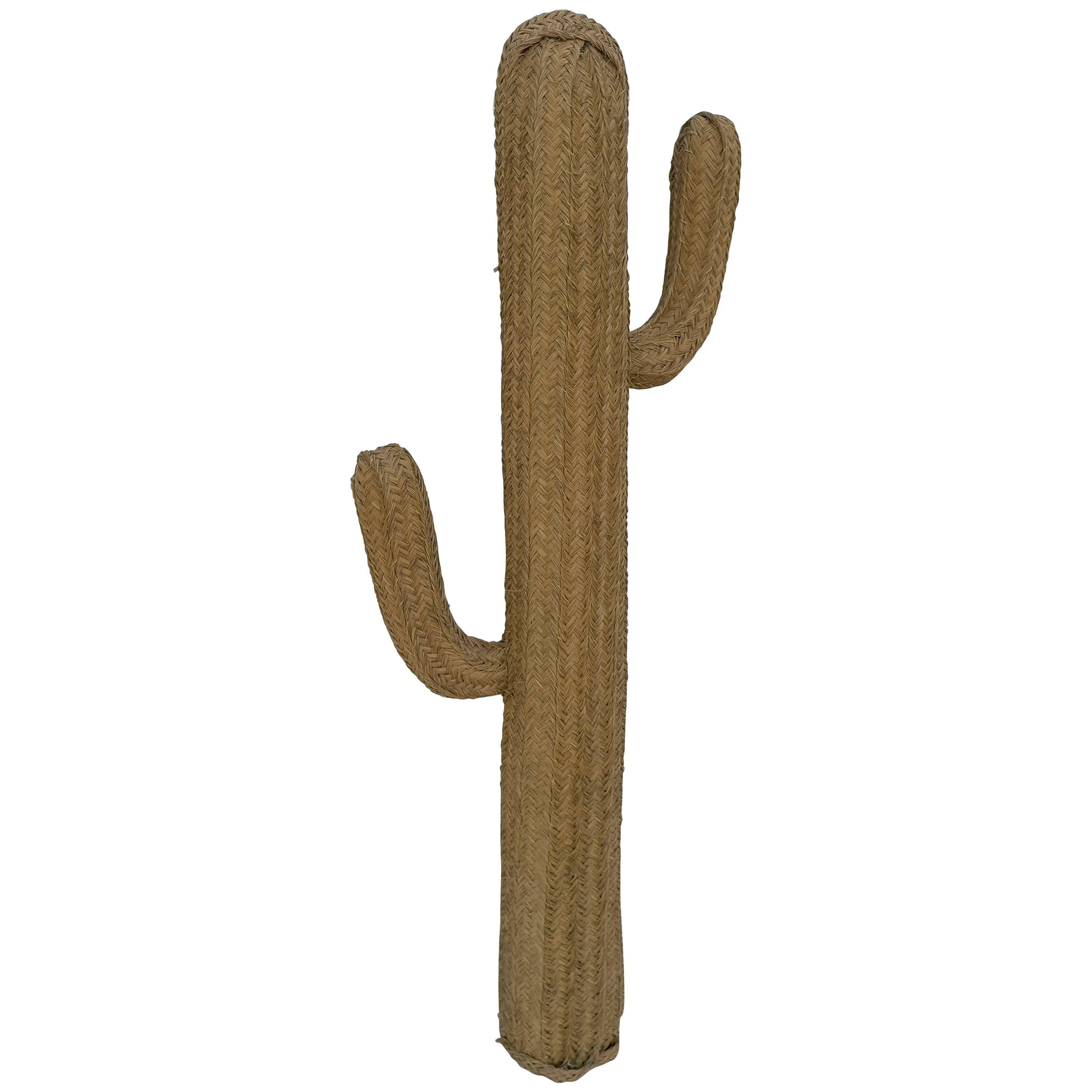 Gran cactus decorativo de caña, años 60