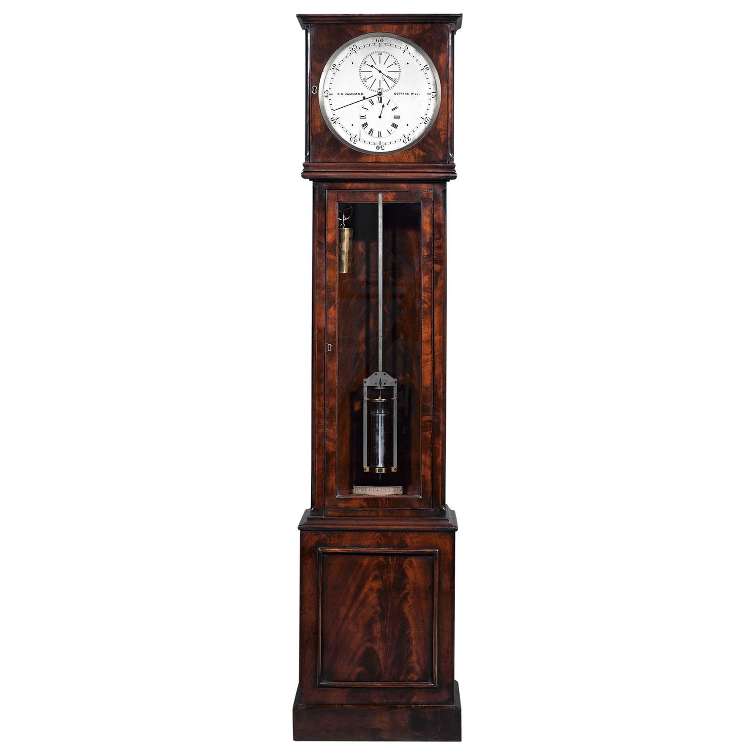 English Longcase Regulator Clock For Sale at 1stdibs