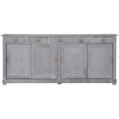 Antique French Painted Shop Buffet Credenza, circa 1890