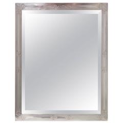 Tiffany & Co. Large Sterling Silver Frame Wood Backed Mirror, Early 20th Century