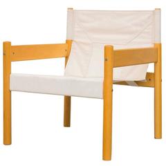 Børge Mogensen Style Canvas Safari Lounge Chair