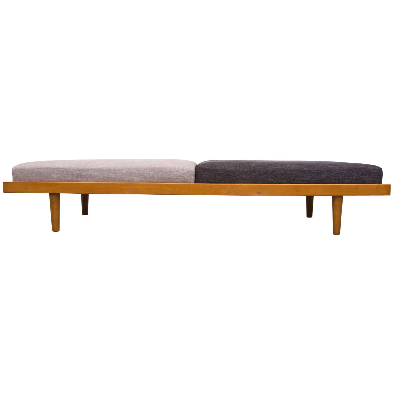Charlotte Perriand Style Daybed with Two Toned Cushions