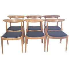 Six Hans Wegner Dining Chairs for C.M. Madsens