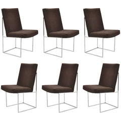 Vintage Milo Baughman Set of Six Dining Chairs by Thayer Coggin