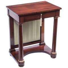 19th Century English Empire Rosewood Console Writing Table