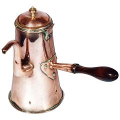 Large Early 19th Century Copper Chocolate Pot
