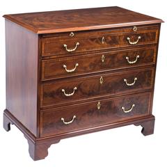 Antique George III Mahogany Chest Drawers and Slide, circa 1790