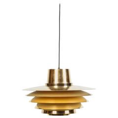 24-Karat Gold-Plated Verona Pendant by Svend Middelboe for Nordisk Solar, 1960 5