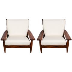 Impressive Pair of Lounge Chairs, Attributed to Jean Gillon, Brazil, 1960