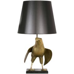 Decorative "Hawk" Bronze Table Lamp