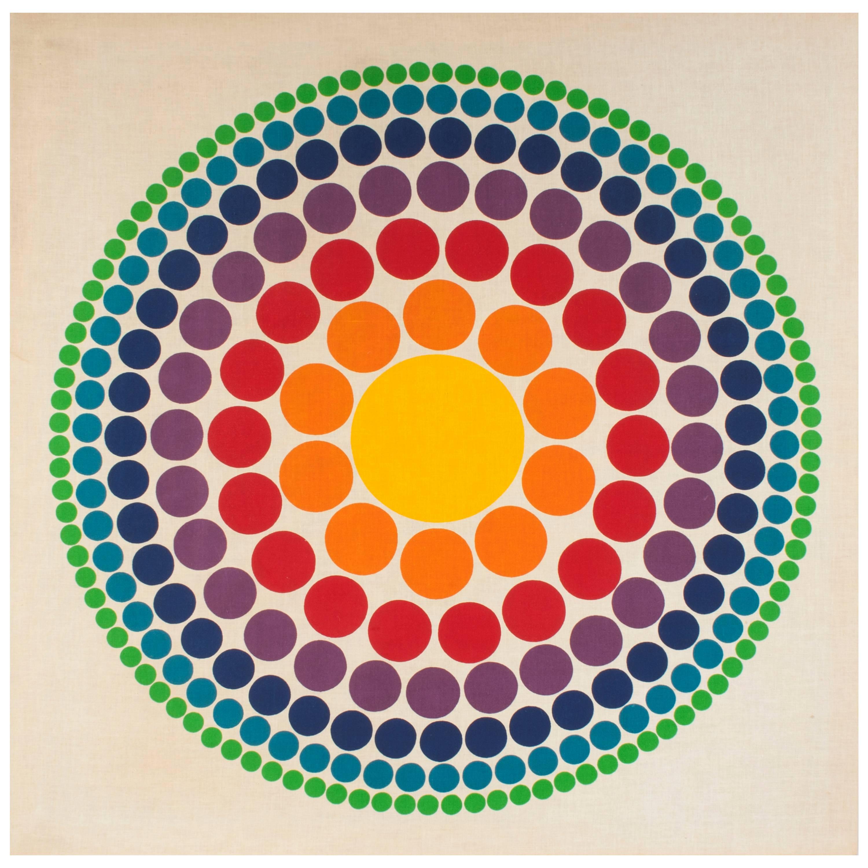 Verner Panton Roulette Circle Fabric Panel, 1965