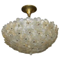 Retro Barovier Murano Glass Floral Ceiling Pendant Light