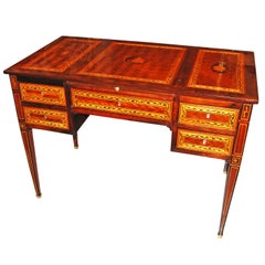 Exceptional 19th Century Marquetry Center Desk