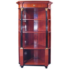 19th Century Biedermeier Corner Cabinet