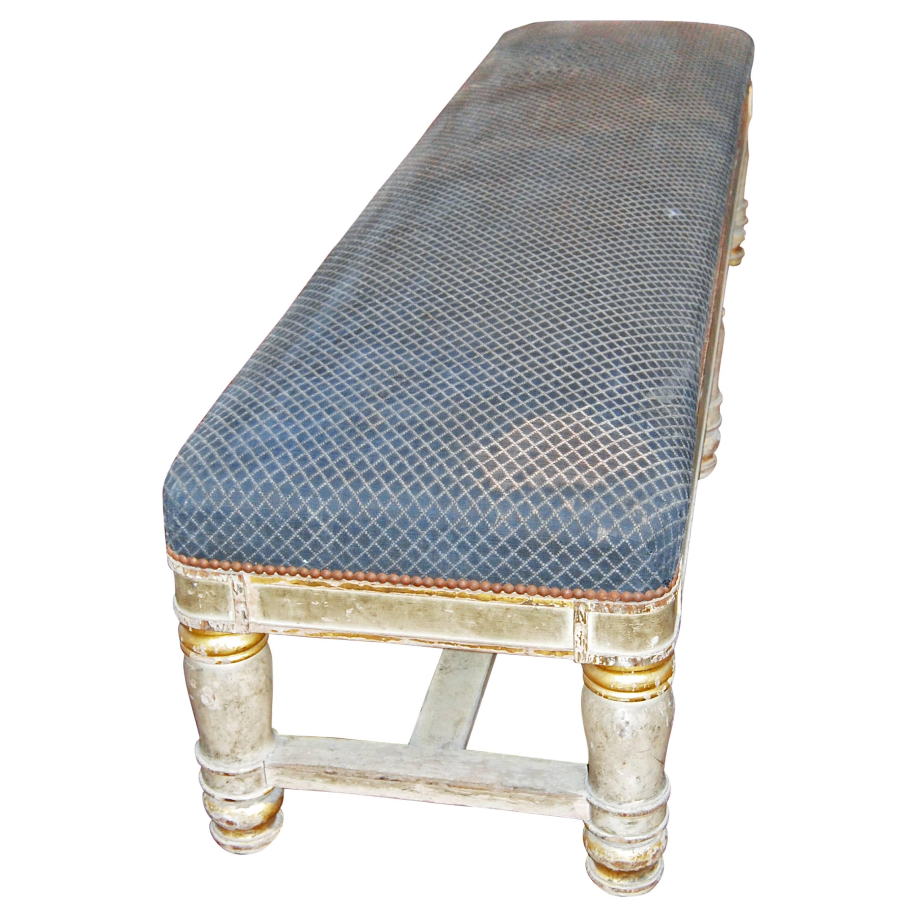 Empire Painted and Gilded Bench