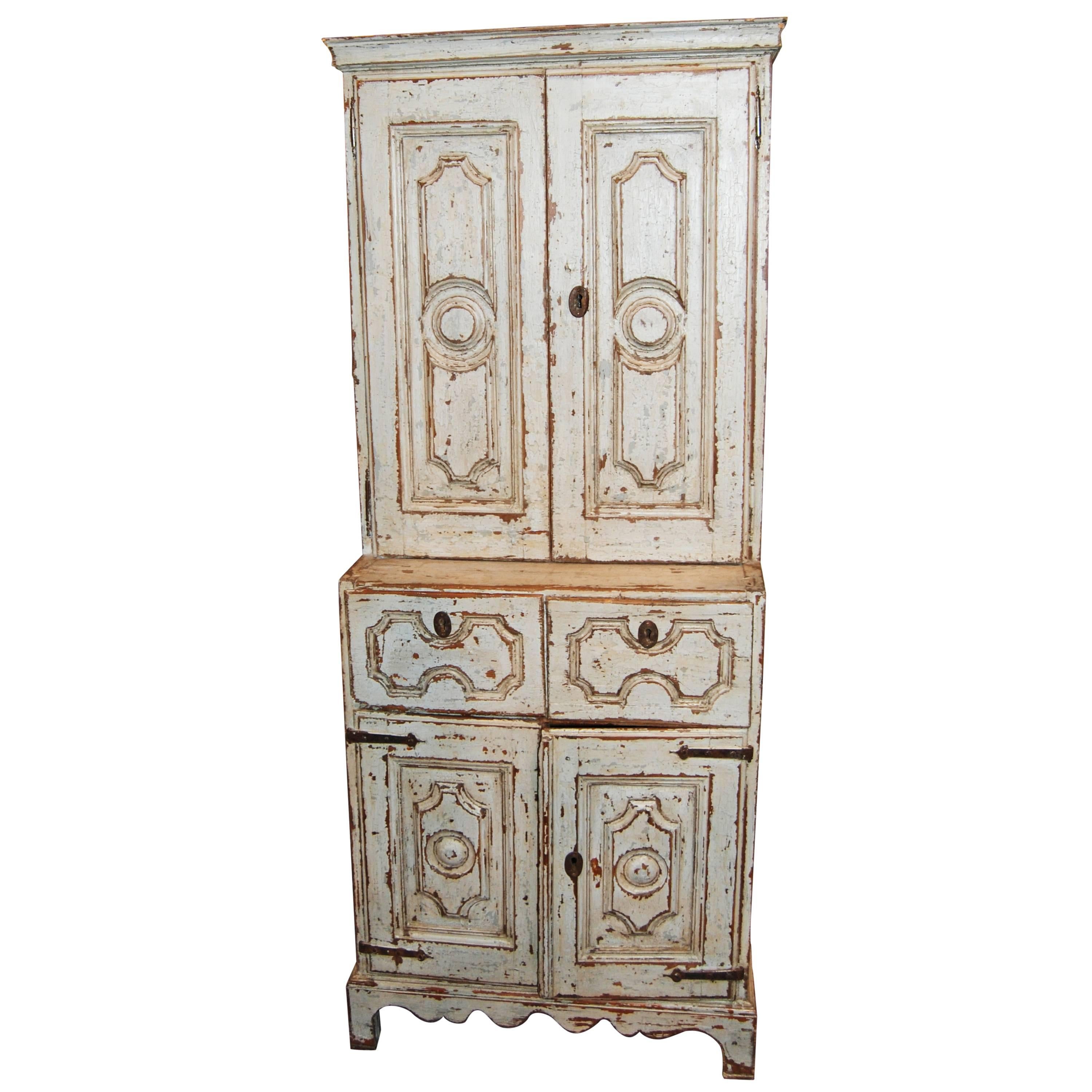 18th Century Painted and Carved Cabinet