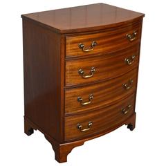 Antique Edwardian Bow Front Mahogany Chest of Drawers