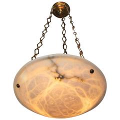Directoire Style French Alabaster Chandelier Pendant Light 4