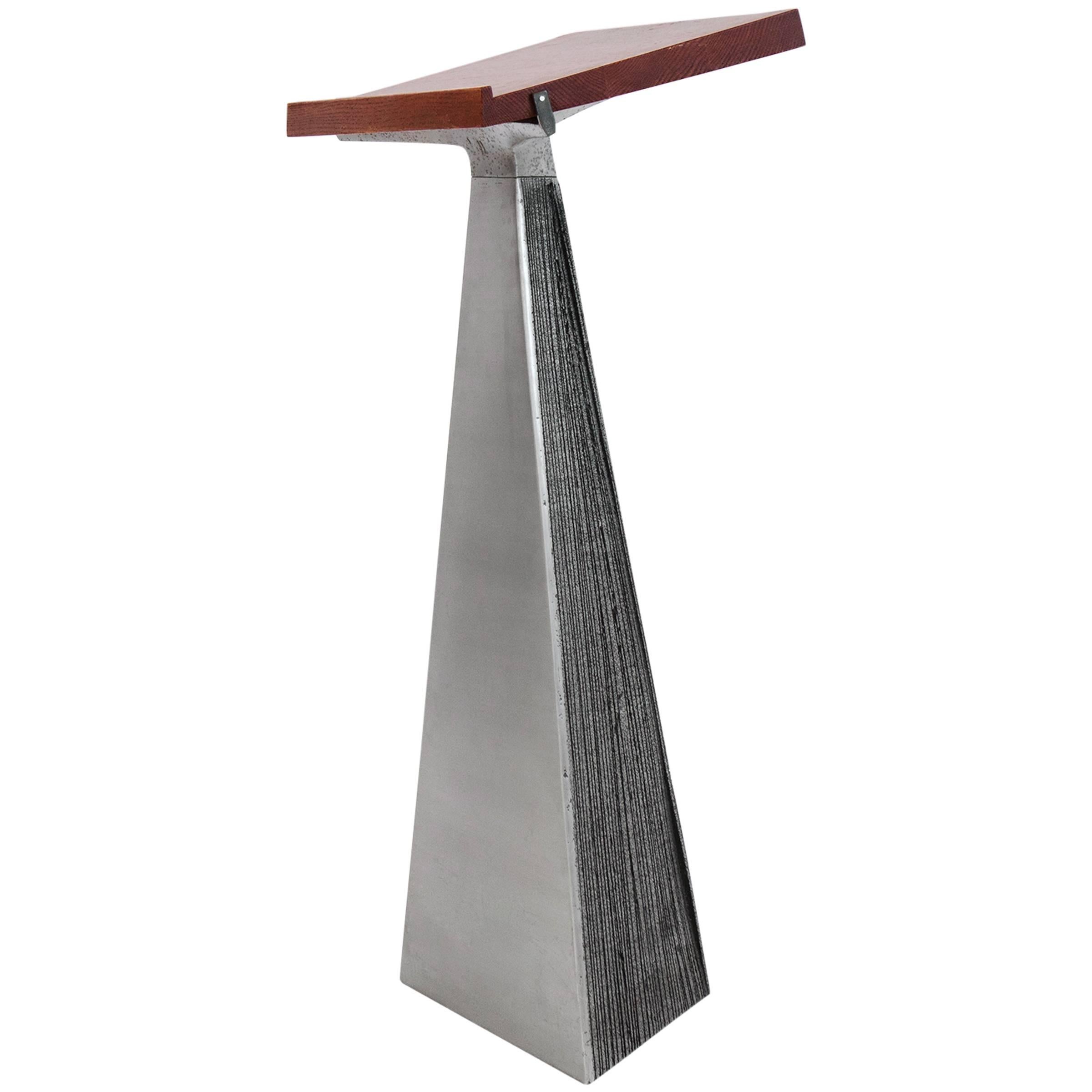 Brutalist Music Stand Podium in the Style of Paul Evans