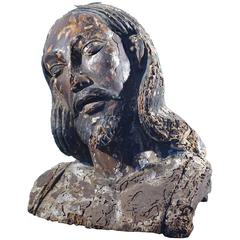 1700s Religious Figure with Heavy Patina 8