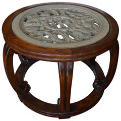 Rare Carved Stone Center Table