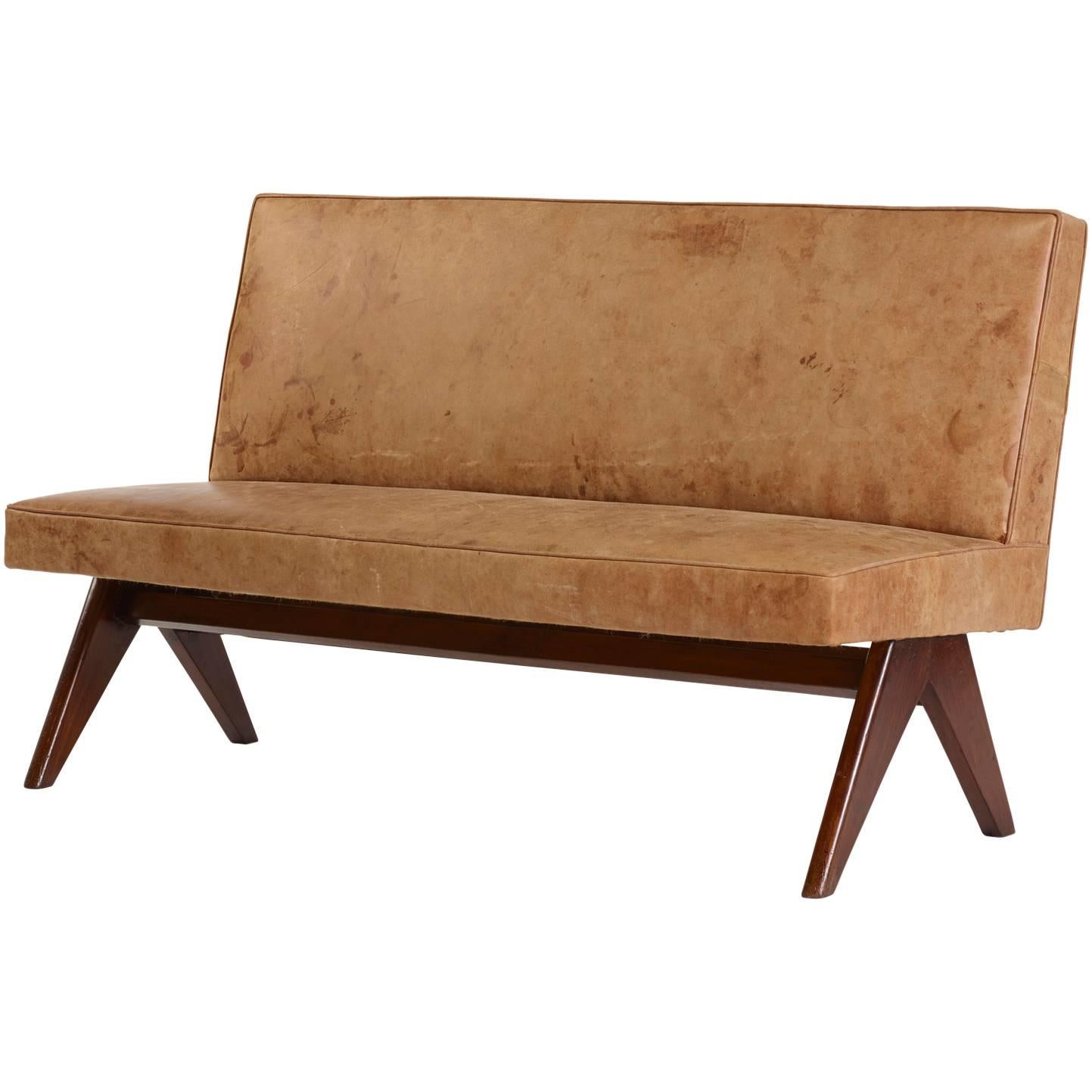 "Public Bench" Settee by Pierre Jeanneret from the High Court, Chandigarh