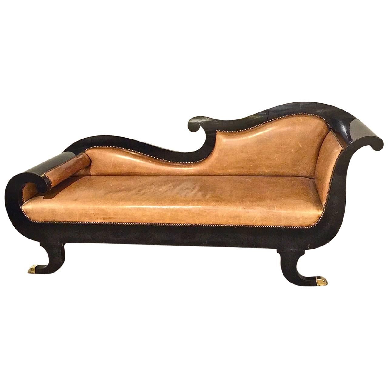 Recamier Sofa, English Late Regency, circa 1830-1840