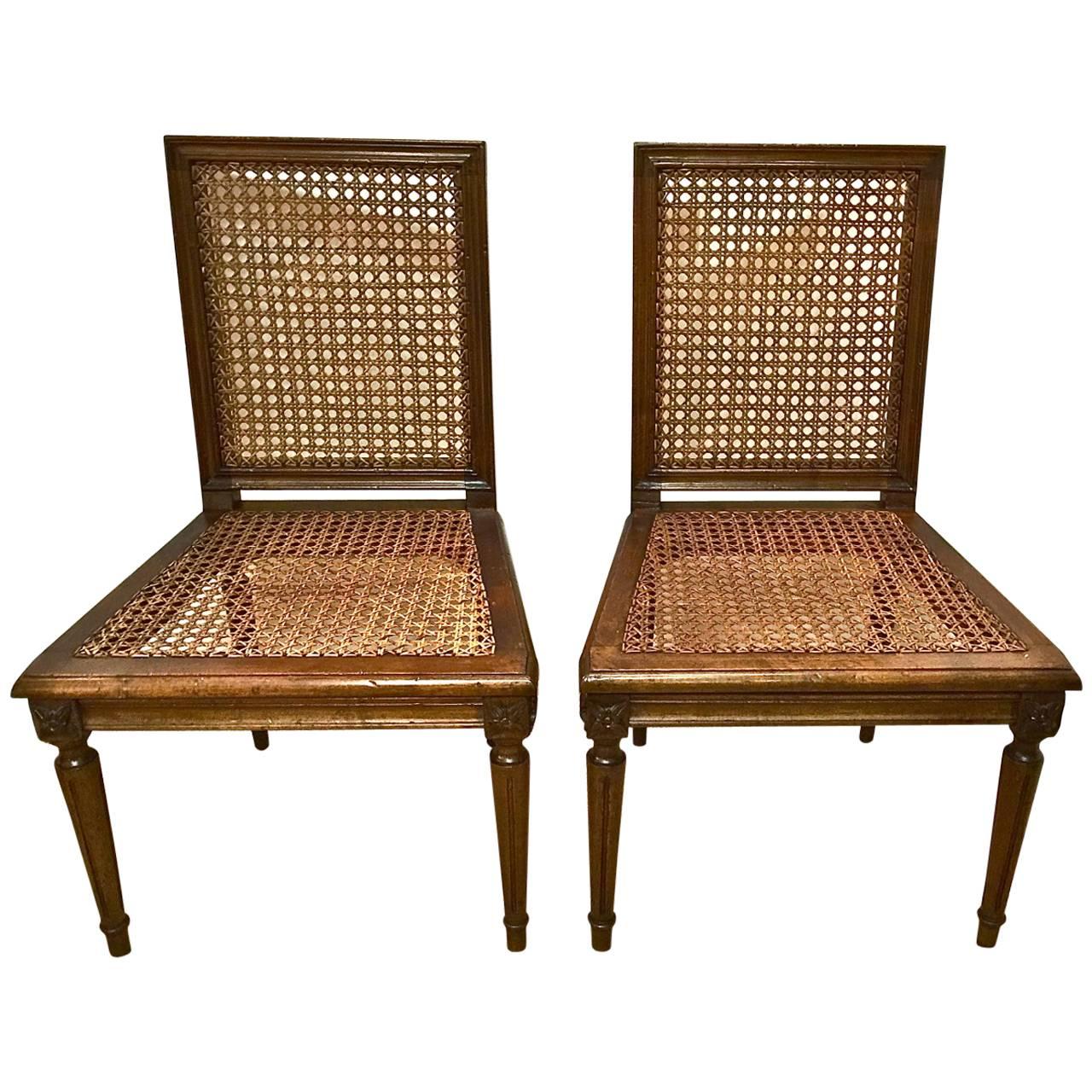 Pair of Louis XVI Directoire Chairs