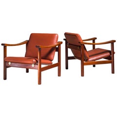 Hans Wegner Pair of Lounge Chairs for GETAMA, Denmark, 1950s