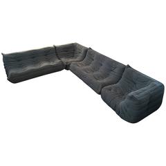 Original 1980s Ligne Roset 'Togo' Five Pieces Sofas Designed by Michel Ducaroy 1