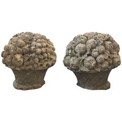 English Garden Stone Baskets of Fruit (One Available) 4